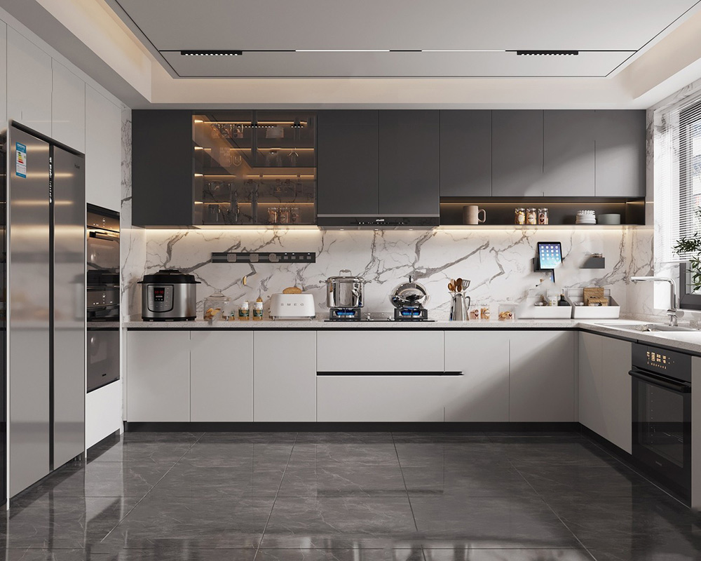 Lemari Pajangan Dapur Stainless Steel Putih